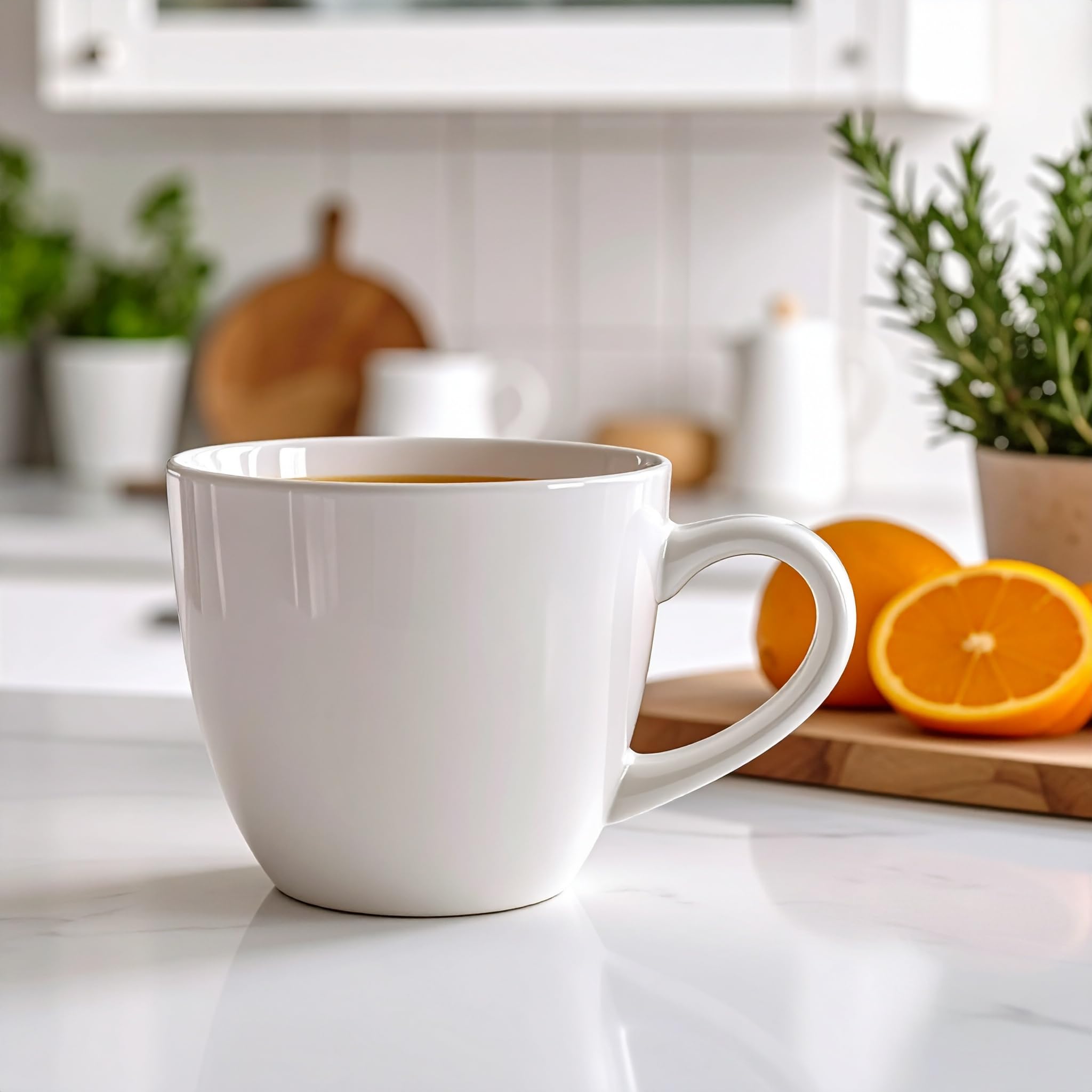 Glasmark KROSNO 1992 Bruno set di tazze da caffè in ceramica 4 pezzi bianco 230 ml