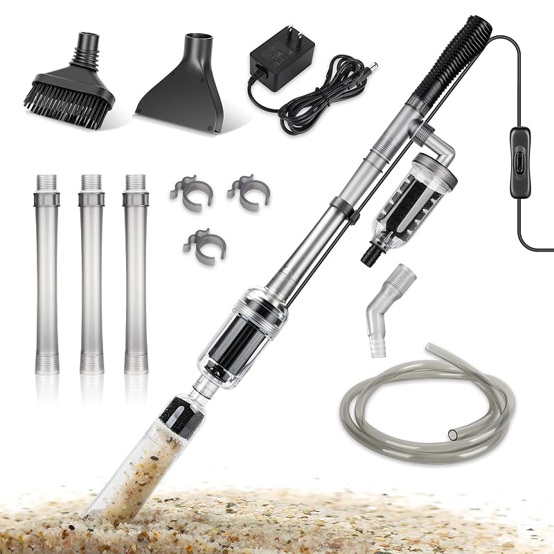 Limpador Elétrico de Cascalho para Aquário hygger HG298 com Bomba 2.000 L/h e Kit 5 em 1