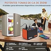 Vista 3 de Takki - Generador solar de 277 Wh, estación de energía portátil con paneles solares de 40 W incluidos, 450 Wp, 110 V, onda sinusoidal pura, toma
