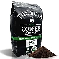 Vista 26 de The Bean Organic Coffee Company Suzi's Power Bean, tostado oscuro, café molido, bolsa de 16 onzas, Café molido tostado orgánico