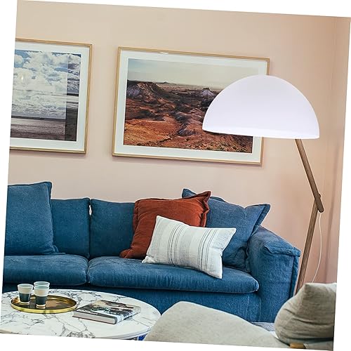 Miniatura 4 de OSALADI 2 piezas de pantalla de plástico blanco pantallas de lámpara colgante de vidrio para lámparas de mesa, pantallas de lámpara para lámparas de