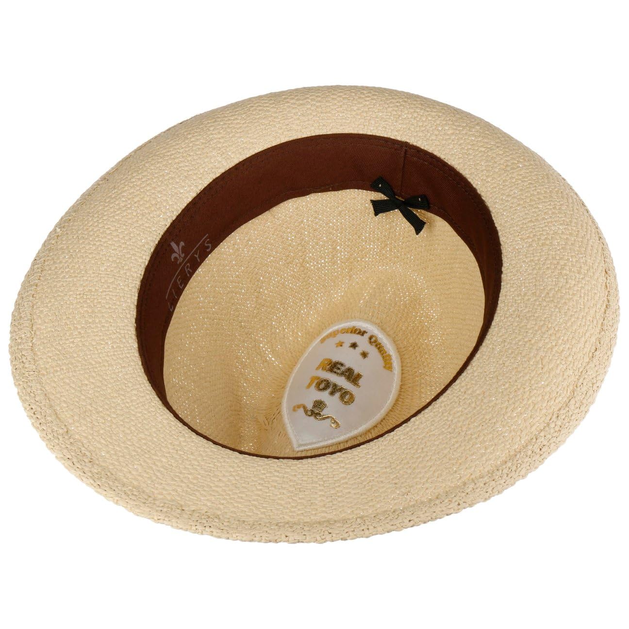 Lierys Losano Sombrero Bogart Fedora de Paja Banda Multicolor Hombre Primavera Verano