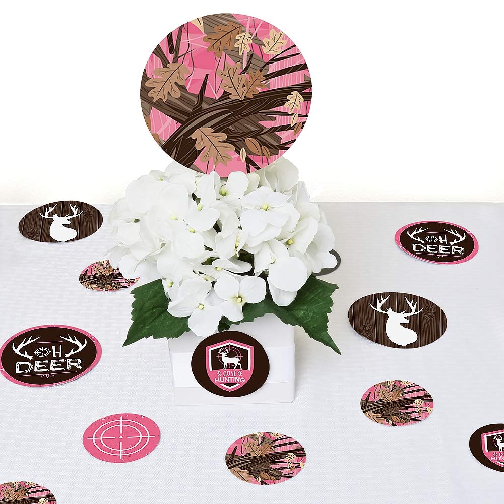 Gone Hunting Giant Confetti Circles - Camo Deer Party Decorations Set Of 27