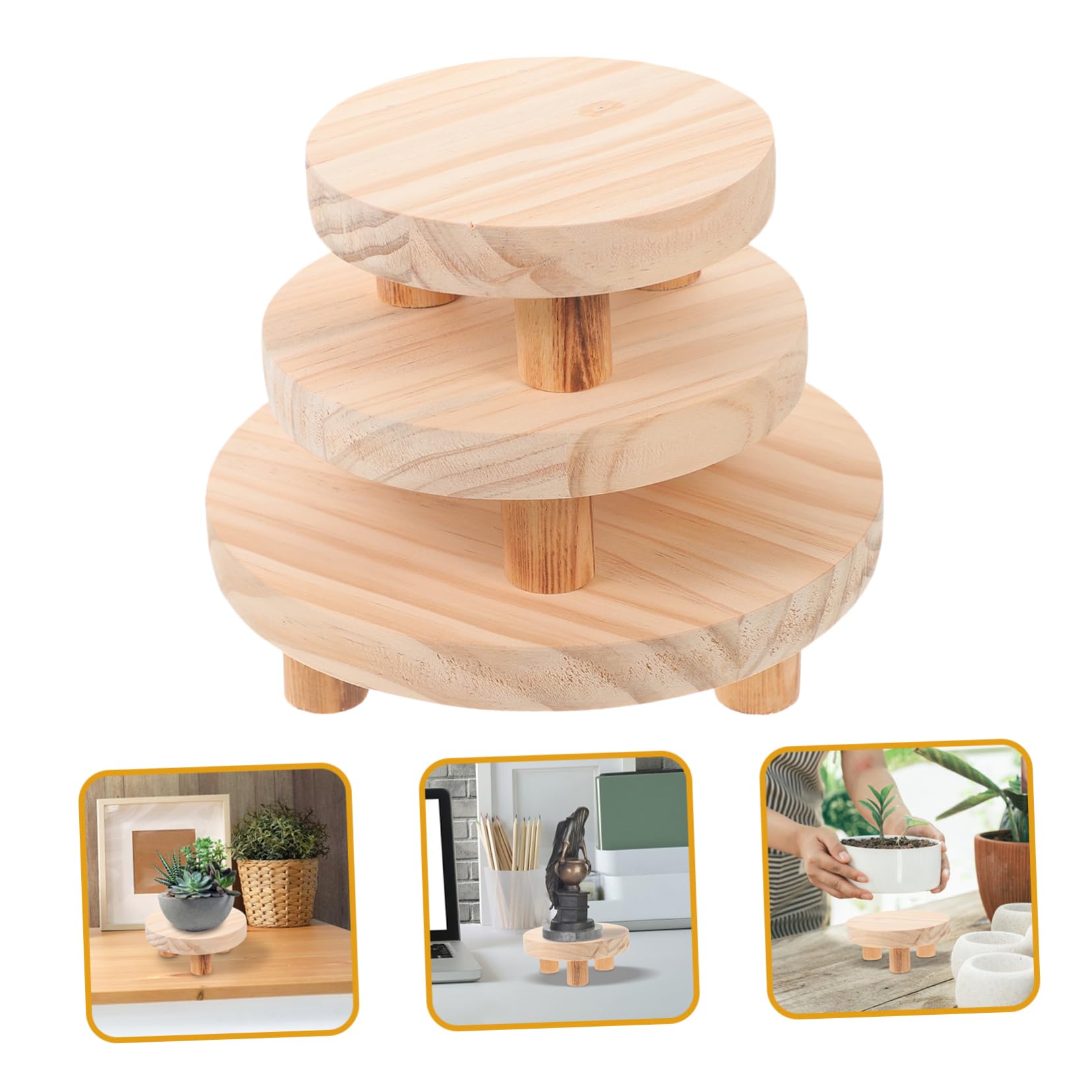 Zerodeko 3 Pezzi per Piante per Fioriere e Vasi Base Versatile per Interni Ed Esterni per Patii e Domestici