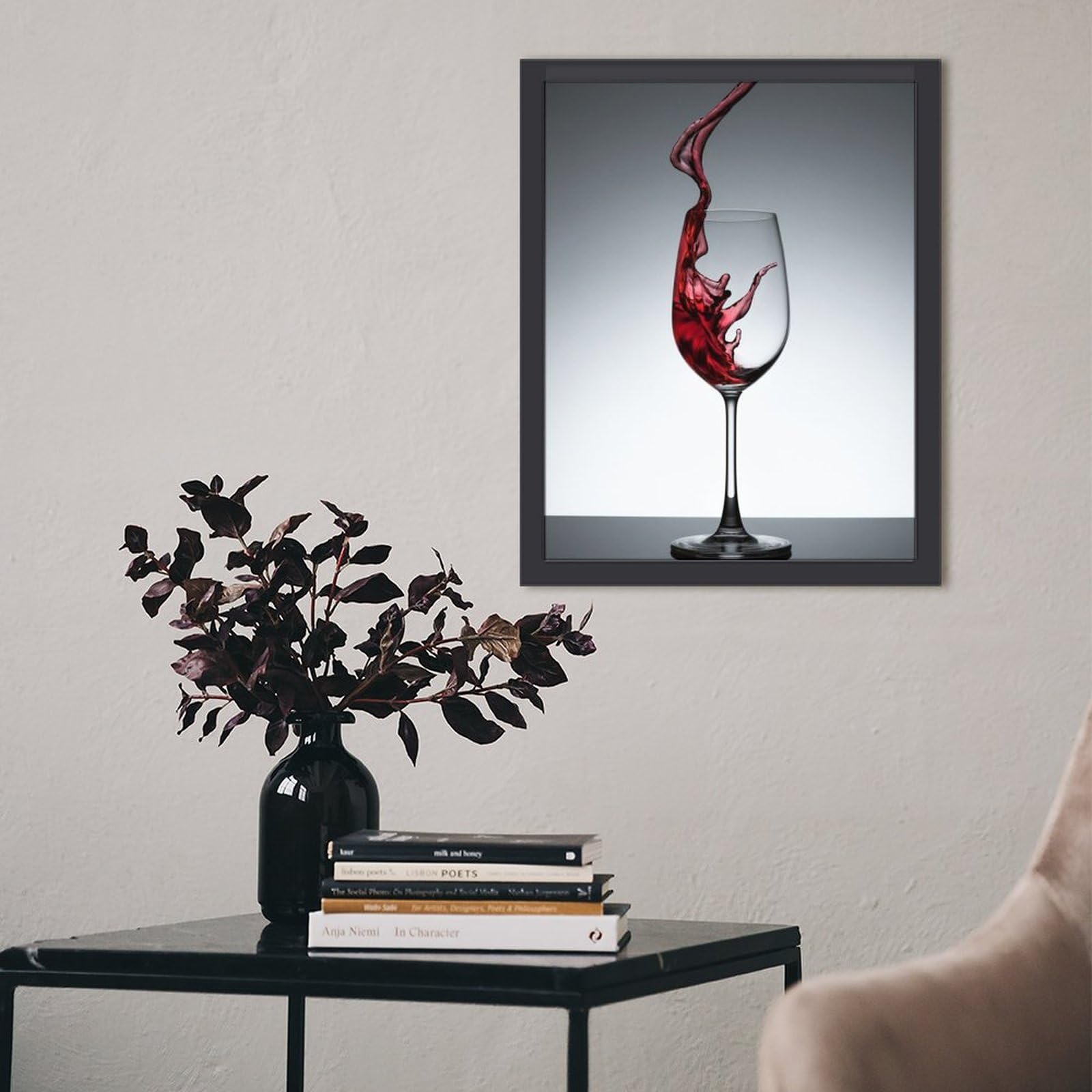 ワインを注ぐシーンの絵画 Amazon.co.jp: ワイン イラスト かわいい 金属 アルミニウム 製の写真