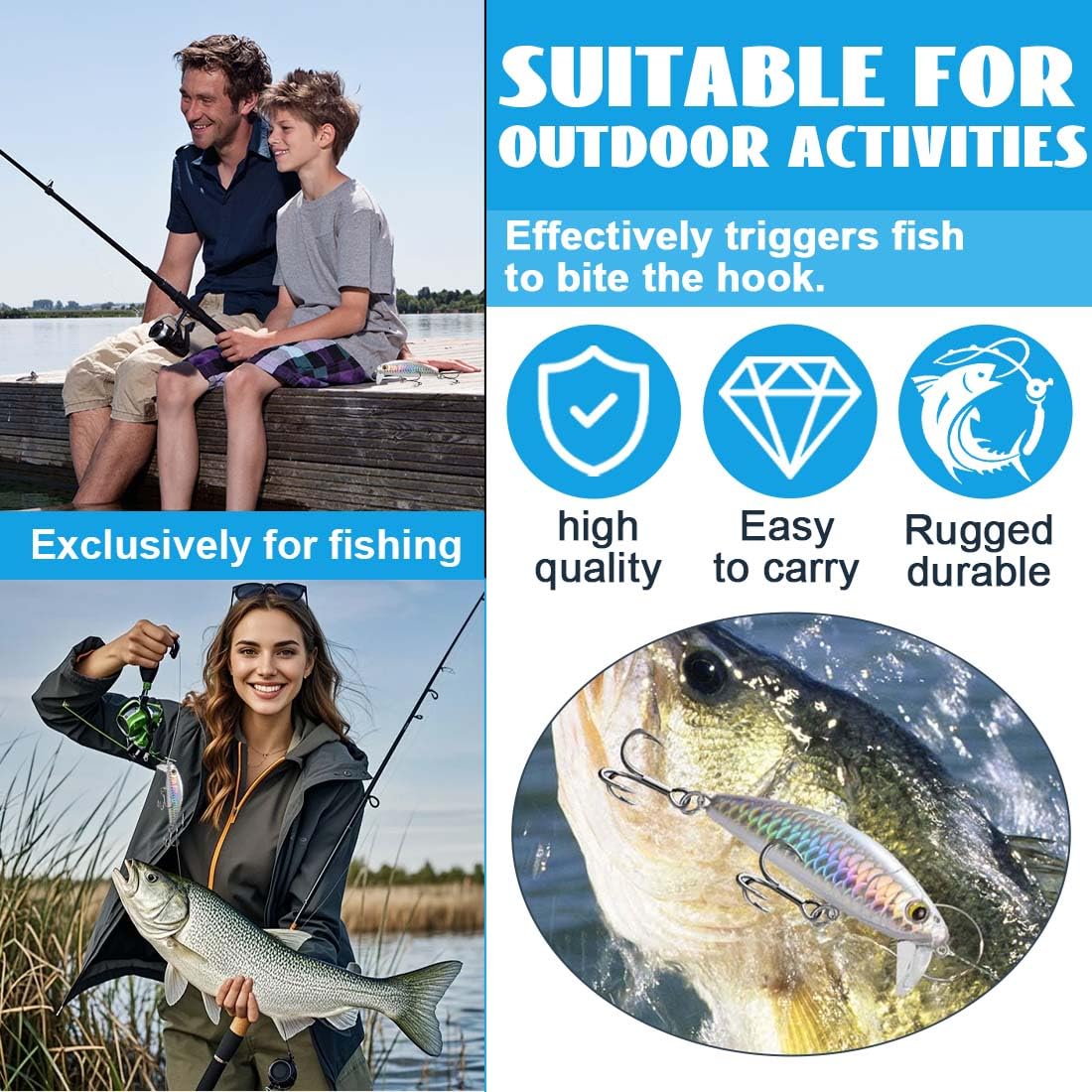 5 Piezas Señuelos Pesca De Metal, Cebos Artificiales Pesca Mar, Para Trucha, Perca, Lucio, Perca