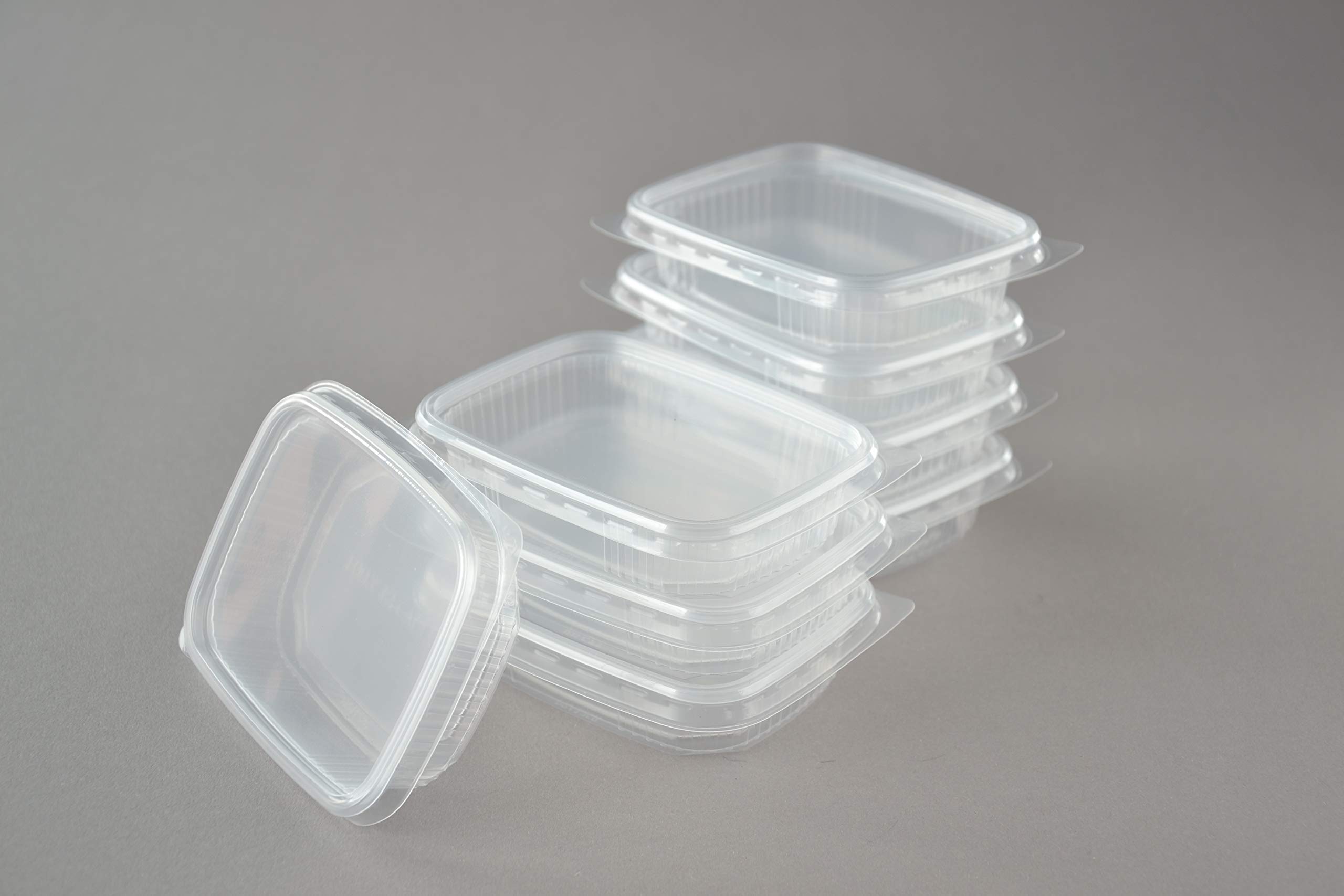 Haushaltsbox Salatbox 500ml PP 8-eckig, transparent, Deckel anhängend