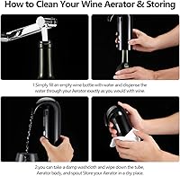 Vista 7 de Electric Wine Aerator Gifts Touch Portable Red - White Wine Accessories Aeration For Wine and Spirit Beginner and Enthusiast -Spout Pourer - Wine