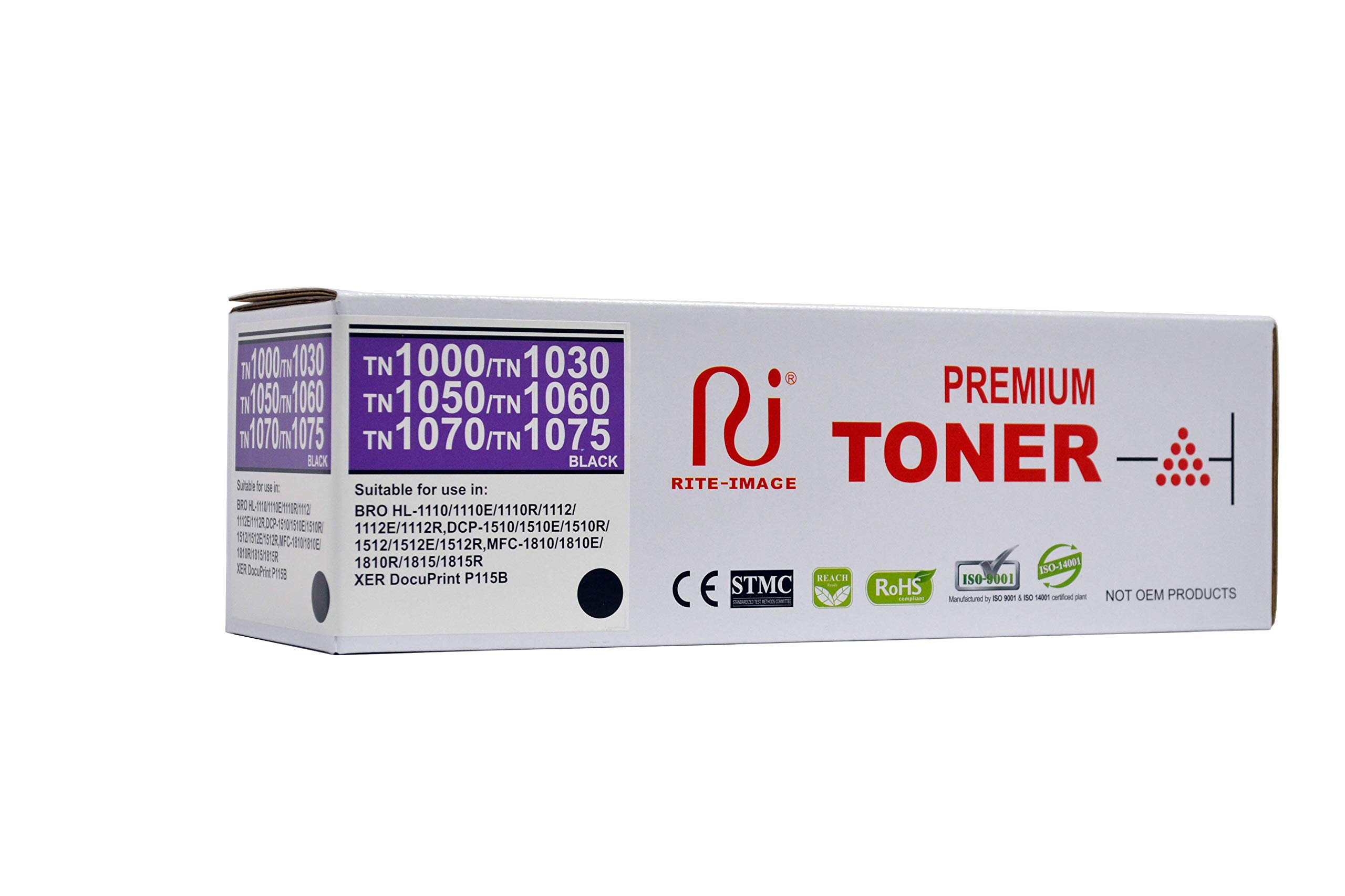 Rite-ImagePremium Compatible Toner Cartridge Bro TN1000/ TN1030/ TN1050/ TN1060/ TN1070/ TN1075 / Xerox Docuprint P115B