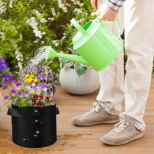 Miniatura 5 de XRR Bolsas de cultivo, paquete de 6 bolsas de cultivo de plantas de 10 galones, contenedor de aireación de primera calidad, macetas de tela no