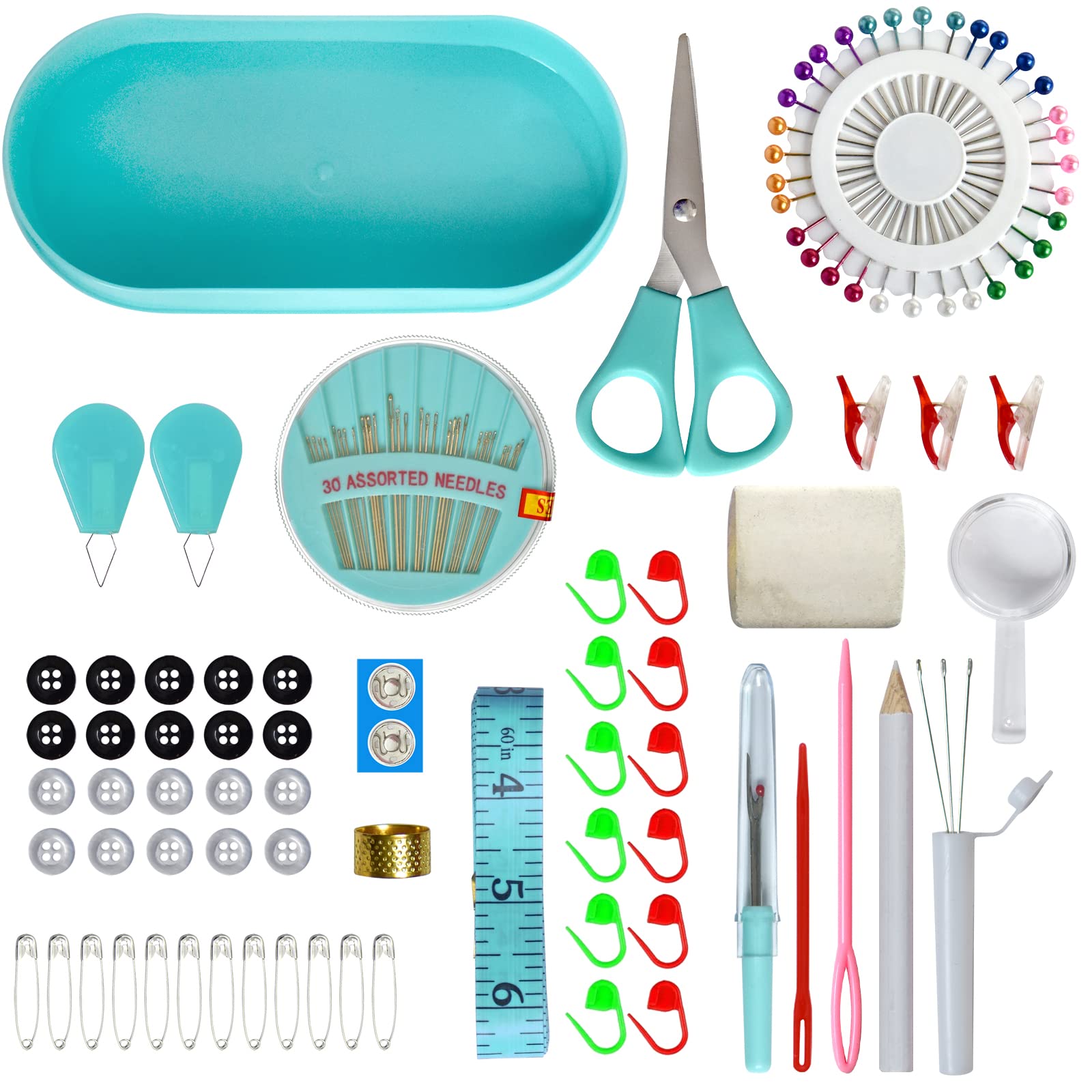 40 carretes de hilo de coser, caja de regalo, kits de reparación de costura básicos portátiles para principiantes, viajeros de emergencia