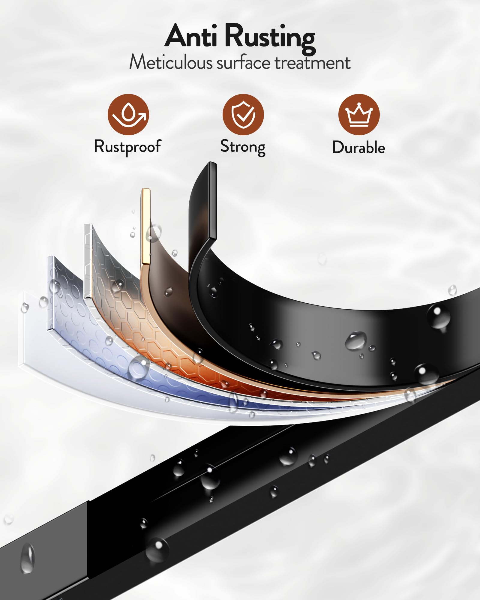 Orimade Over the Door Shower Caddy Adjustable Hanging Organizer Shelf Rack Rustproof with Hook,Shampoo Holder Bathroom Shelf with Soap Holder Basket with Suction Cup Extra Large, 5 Tier (US Patent)