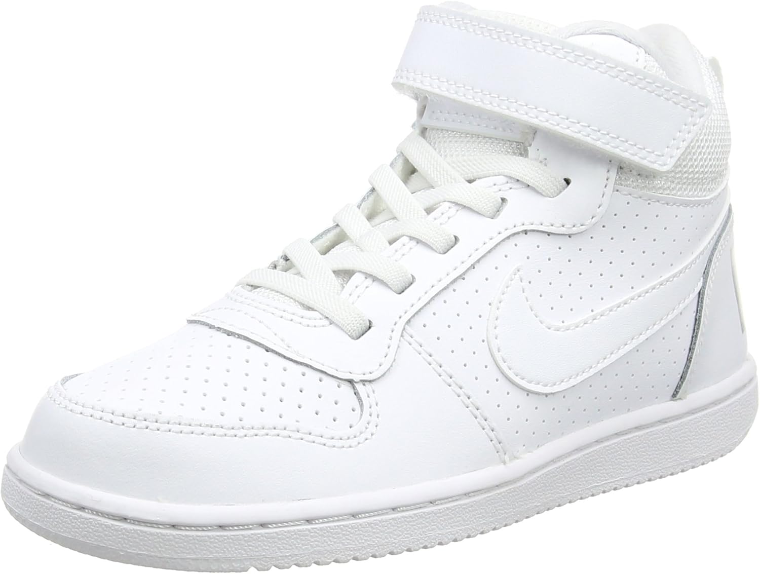 Nike Kids Court Borough MID (PS) White White Sneakers Size 2