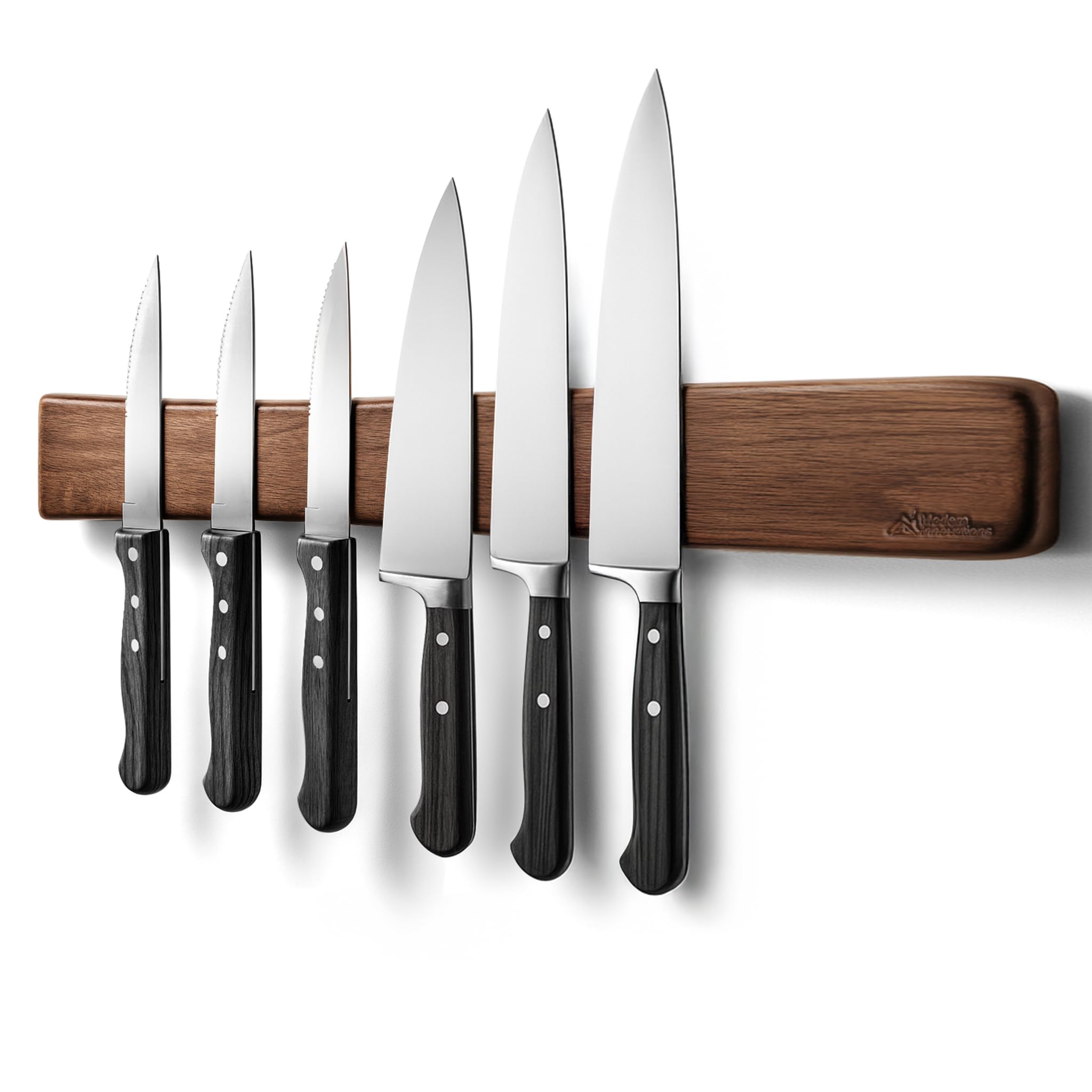 Modern Innovations 24 Inch Acacia Wood Magnetic Knife Holder