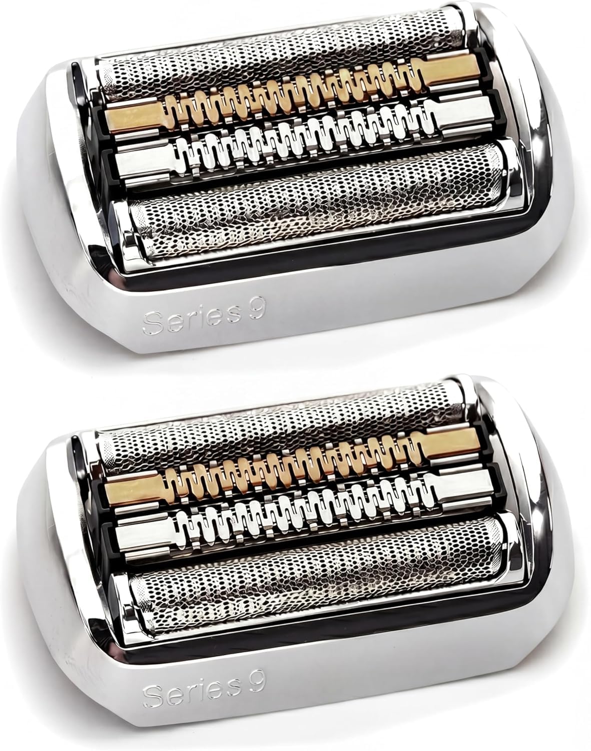 92S Ersatzrasierköpfe Kompatibel mit Braun elektrische Rasiermesser der Serie 9 - Kompatibel mit Braun Series 9 9290cc, 9291cc, 9370cc, 9293s, 9385cc, 9330s, 9296cc, 2 Stück（Silber）