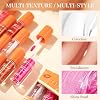 4PCS Tinted Lip Oil Light Lip Gloss Set, Moisturizing Jelly Lip Gloss, Long Lasting Shimmer Liquid Lipsticks for Girls and Women (Set A)