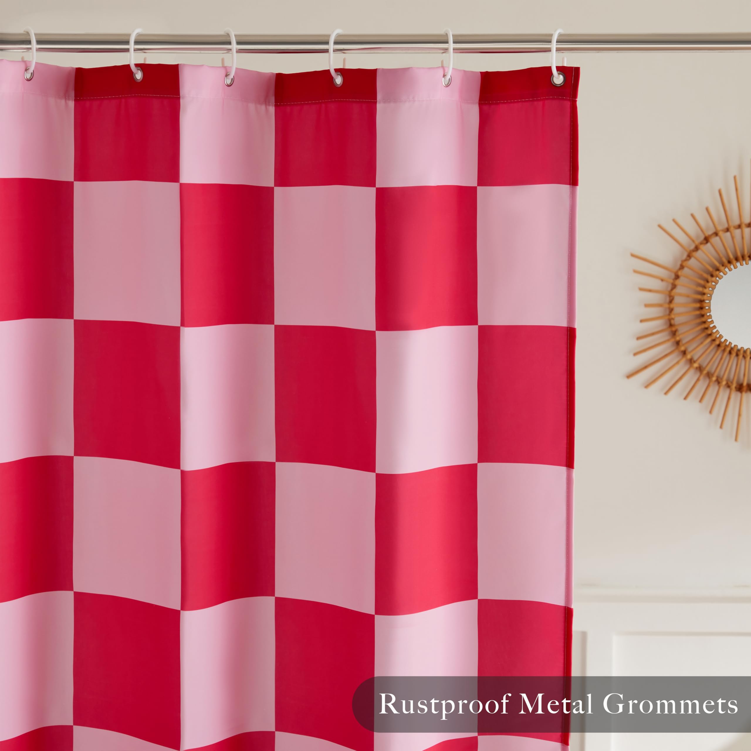 Ohocut Checkered Shower Curtain - Image 3