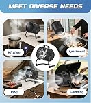 Hotte portable YOZON de 8 po, ventilateur d'extraction de cuisine avec interrupteur, hotte de bureau, ventilation de cuisine efficace de 455 CFM, angle ajustable à 120°, 8 filtres à charbon actif pour BBQ/camping/VR
