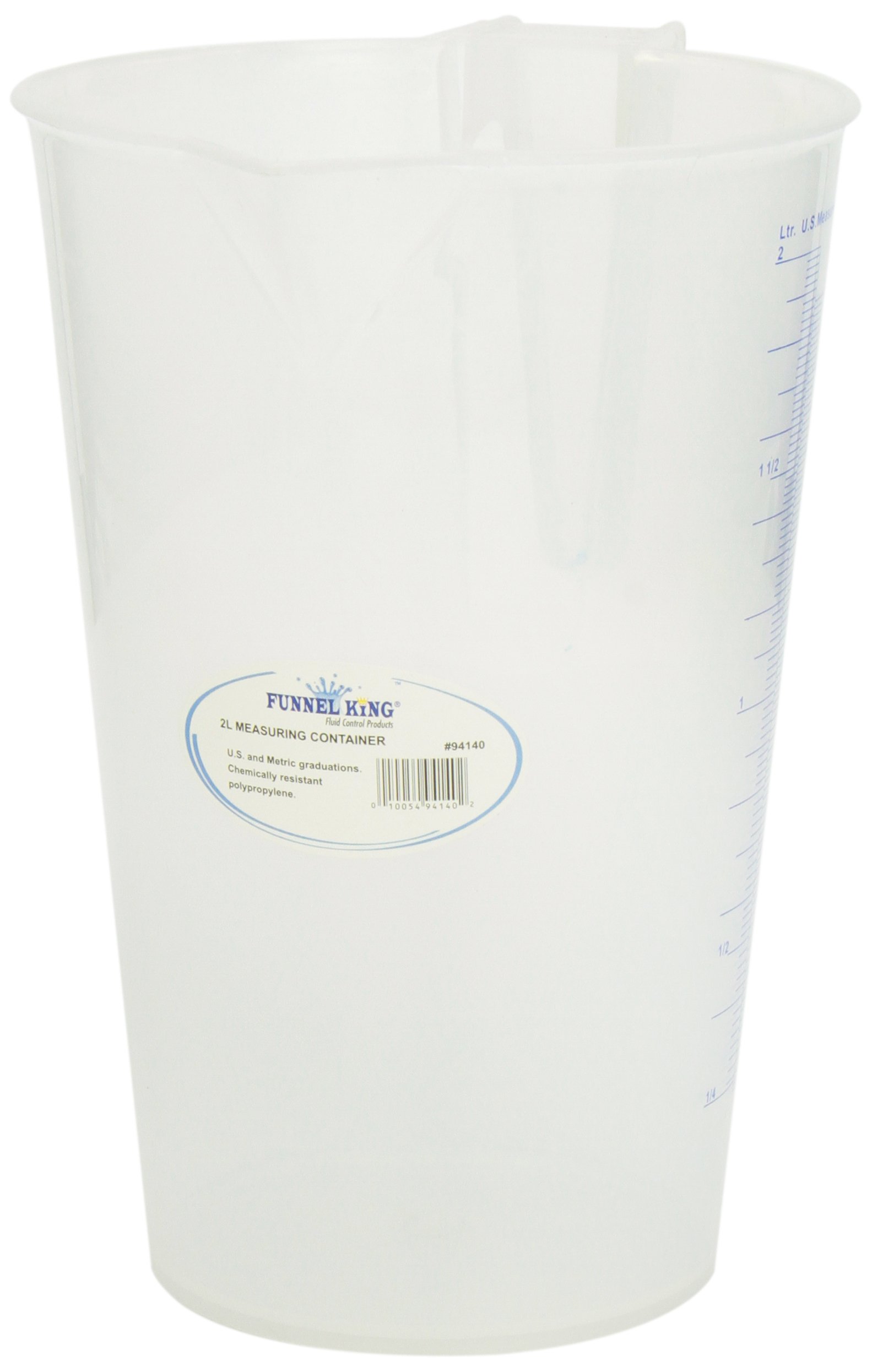 WirthCo 94140 embudo King 2 litros de uso general graduado contenedor de medición