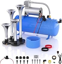 Train Horn for Truck, 178DB Loud Air Horn Kit with 4 Trumpets, 150 PSI