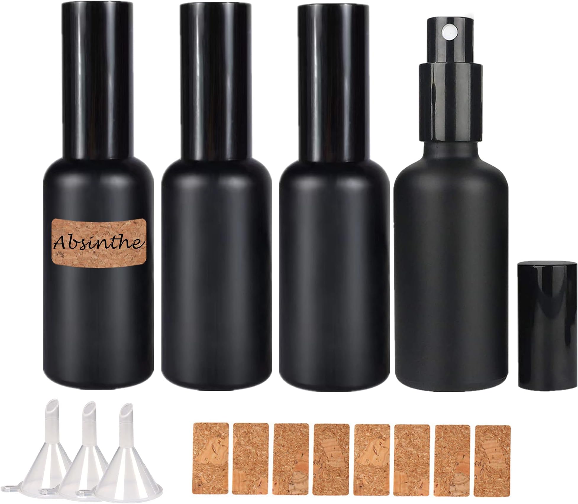 Shining Craft Atomizer Sprayer for Cocktails 4 PCS - 1.7OZ / 50ml Martini Vermouth Sprayer, Portable Perfume Refillable Sprayer, Cocktail Atomizer, SC044