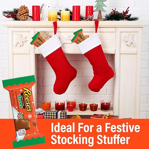 Miniatura 6 de Reese'sPeanut Butter Trees - Barra de caramelo de chocolate con leche y mantequilla de maní para la indulgencia de las vacaciones de Navidad,