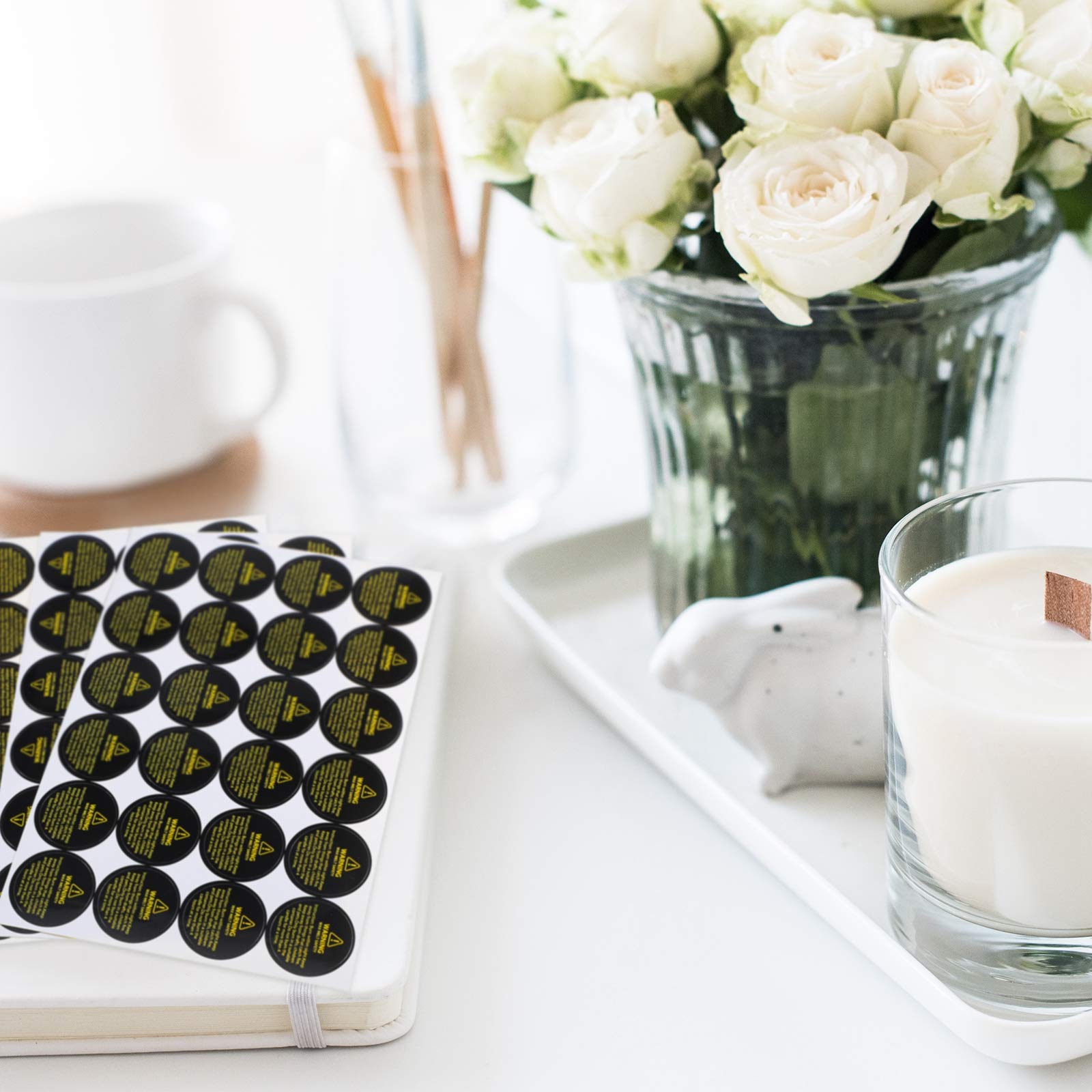 Candle Warning Stickers Candle Safety Label Candle Jar Container Labels