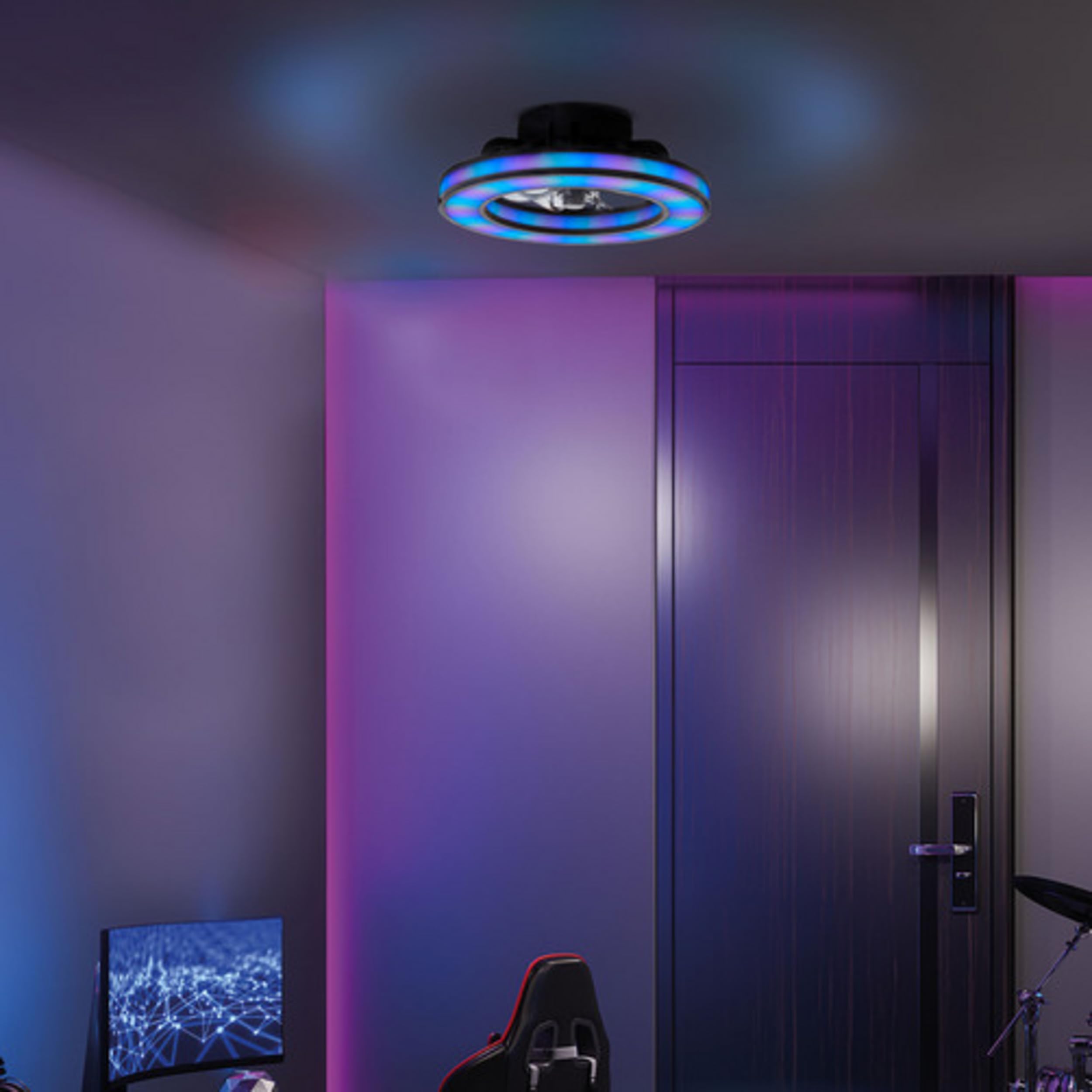 Plafonnier ventilateur LED silencieux pour stopper la chaleur dans la chambre