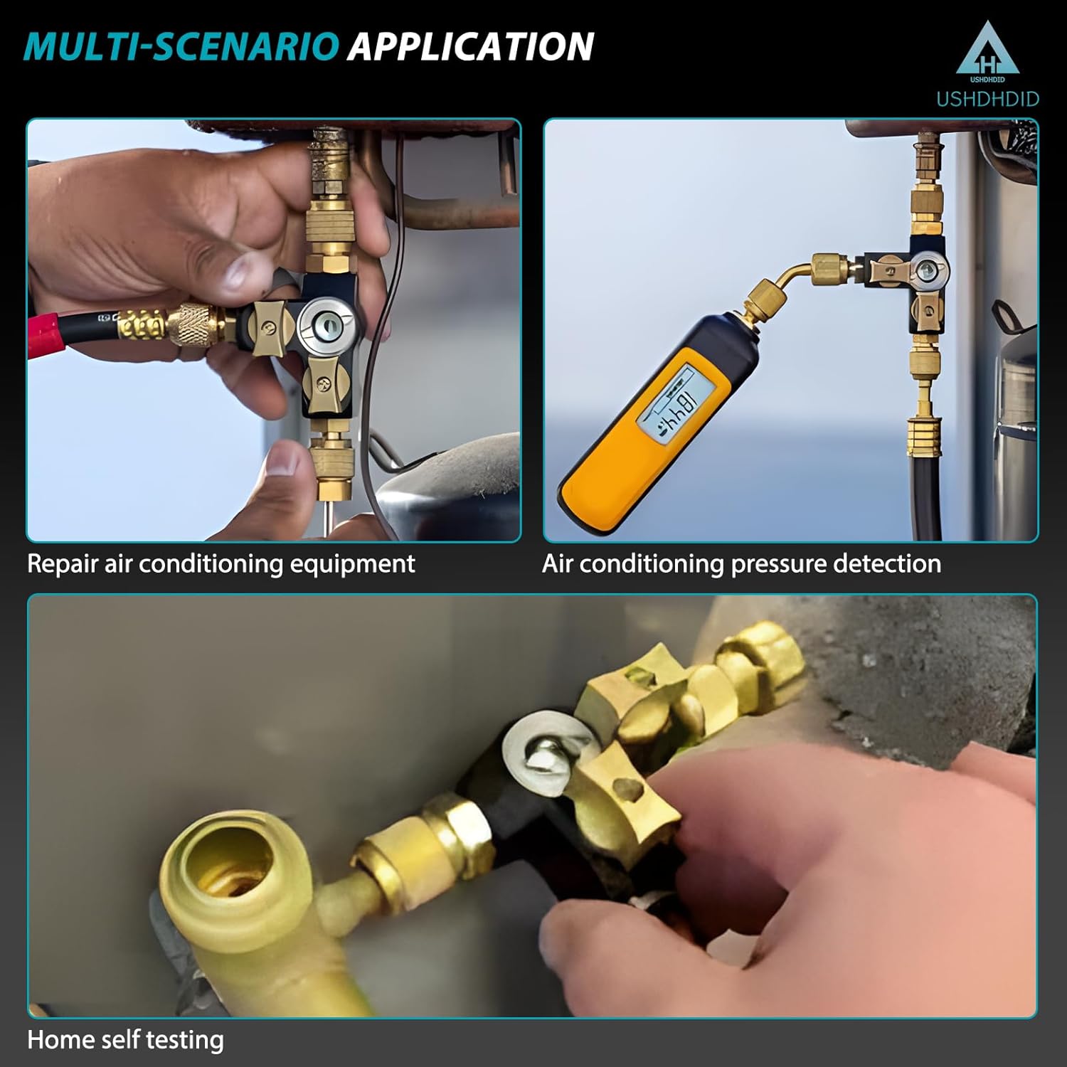 VC2G 1/4″ Valve Core Removal Tool Dual Valve with Sight Glass - Vacuum-Rated 20 microns & A2L Compatible - HVAC Tools
