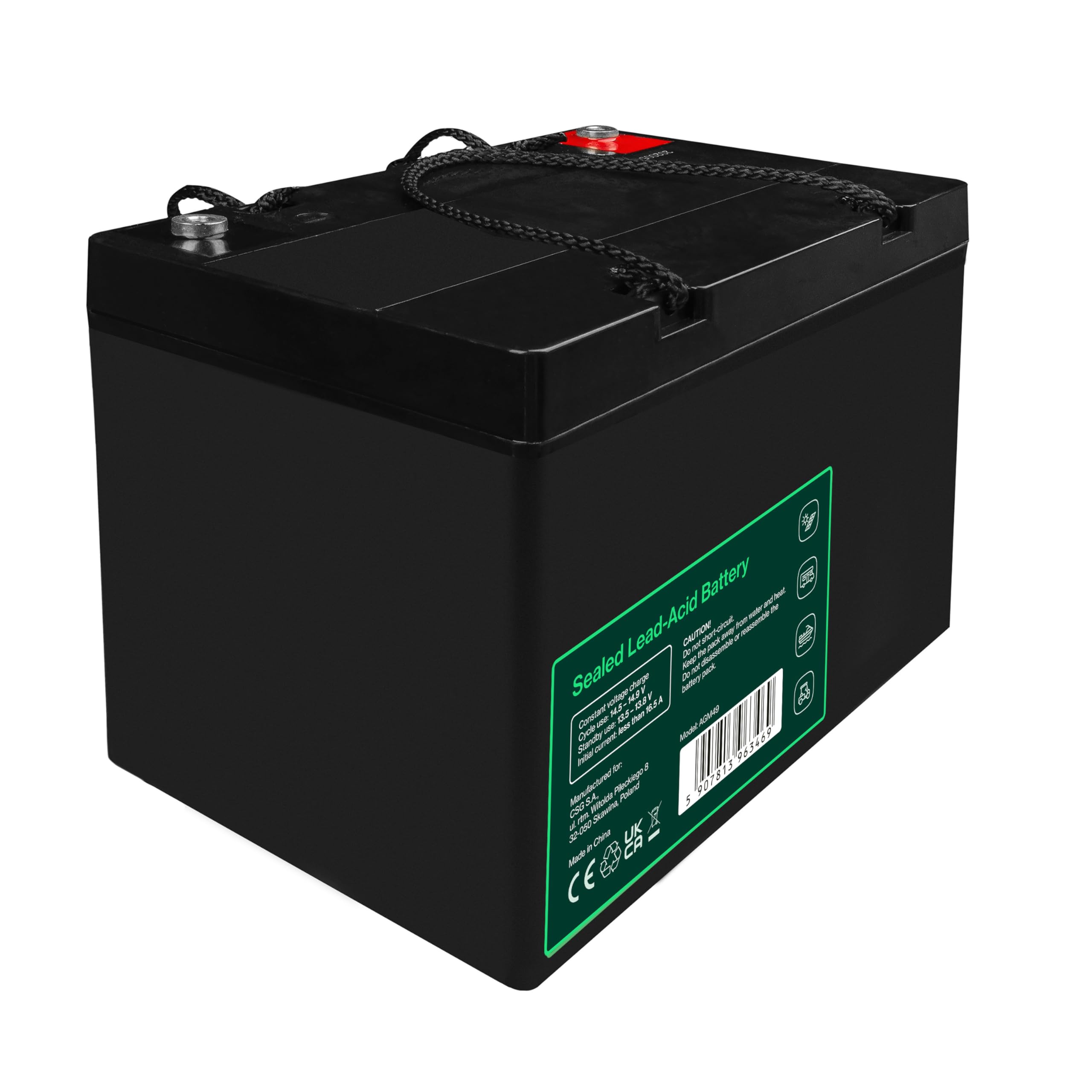 GreenCell® Batteria AGM 12V 55Ah al piombo accumulatore sigillata VRLA Senza manutezione ricaricabile Batterie di ricambio ermetica | Barca | Sedia a rotelle | Sistema Solare | Camper | Campeggio
