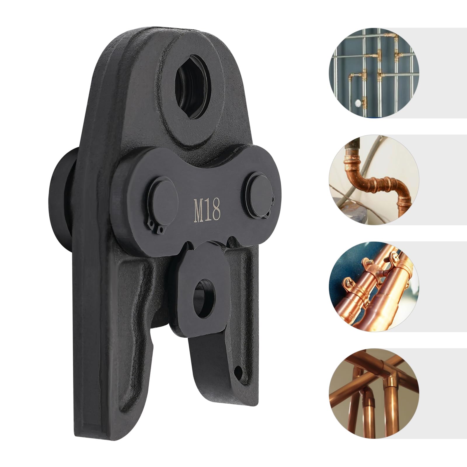 Alicates de presión M18 de 42CrMo negro, para tubo de cobre, tubo de acero inoxidable, tubo compuesto de aluminio