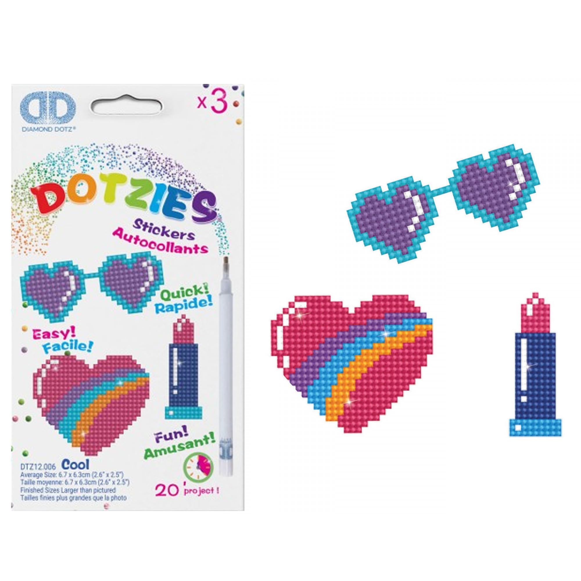 DIAMOND DOTZ Cool Diamond Painting Kits for Kids - Diamond Art Kits a Relaxing Creative Craft Kit with Dotz Gems