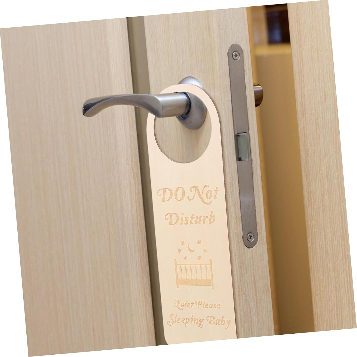 5pcs Sleeping Door Signs Do Not Disturb Plaque for Nursery Wooden Front Door Hanging Decor for Rooms Charming and Nursery Decoration