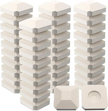 Baquler 30 Pcs Ceramic Briquettes for Gas Grill Replacement 2"x2" Universal BBQ Grill Briquettes, Reusable Even Heat Distribution Stone for Most Grills, Reusable Heat Plates Alternative