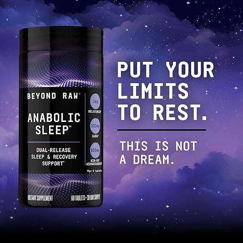 Miniatura 7 de Beyond Raw Sueño anabólico, alivio del estrés, sueño y recuperación de duelo, 60 unidades