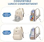 Sac à dos pour le déjeuner 16 Sac à dos pour ordinateur portable d'Inch avec boîte à déjeuner pour le travail de l'université Camping Picnics