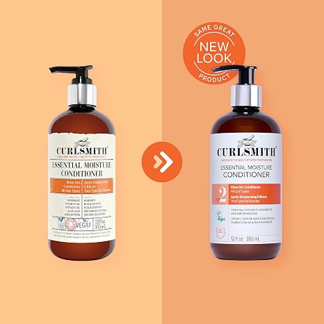 Curlsmith - Essential Moisture Conditioner, Lightweight Frizz Control for Wavy, Curly and Coily Hair, Vegan (355ml)