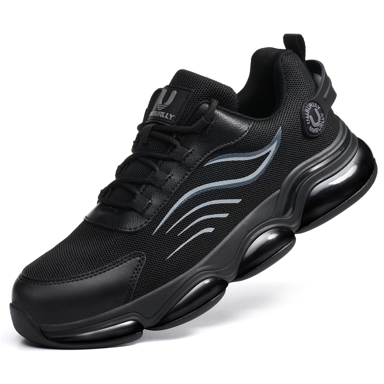 Asiman Steel Toe Shoes for Men Indestructible Lightweight Safety Work Shoes Wide Non Slip Breathable Composite Toe Sneakers Puncture Proof Air Cushion