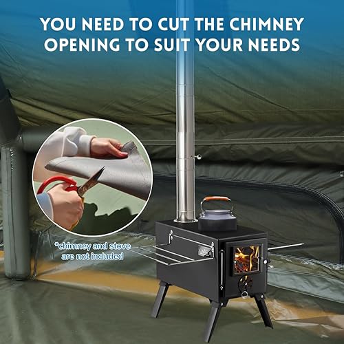 Miniatura 6 de Inflatable Camping Tent with Pump, 4 Season Inflatable Tents for Camping, Inflatable House Tent Waterproof Easy Setup Glamping Tent