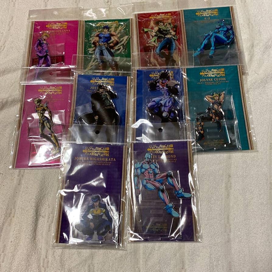 ジョジョの奇妙な冒険アニメ10周年記念展描きおろしアクリルスタンド