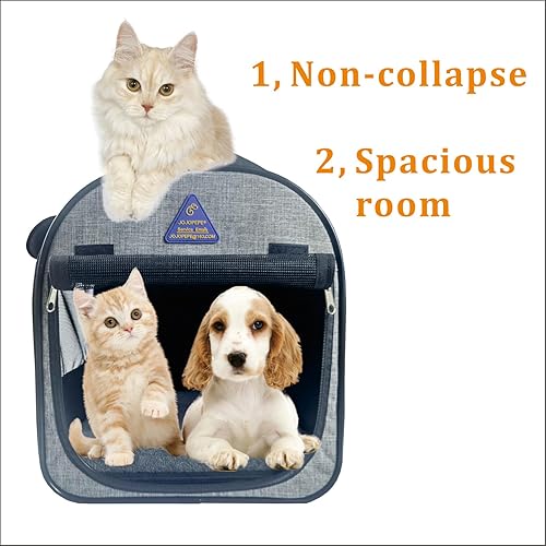 Miniatura 7 de Transportador para mascotas, transportador para perros, gatos para mascotas pequeñas y medianas, bolsa transportadora de cachorros para mascotas de