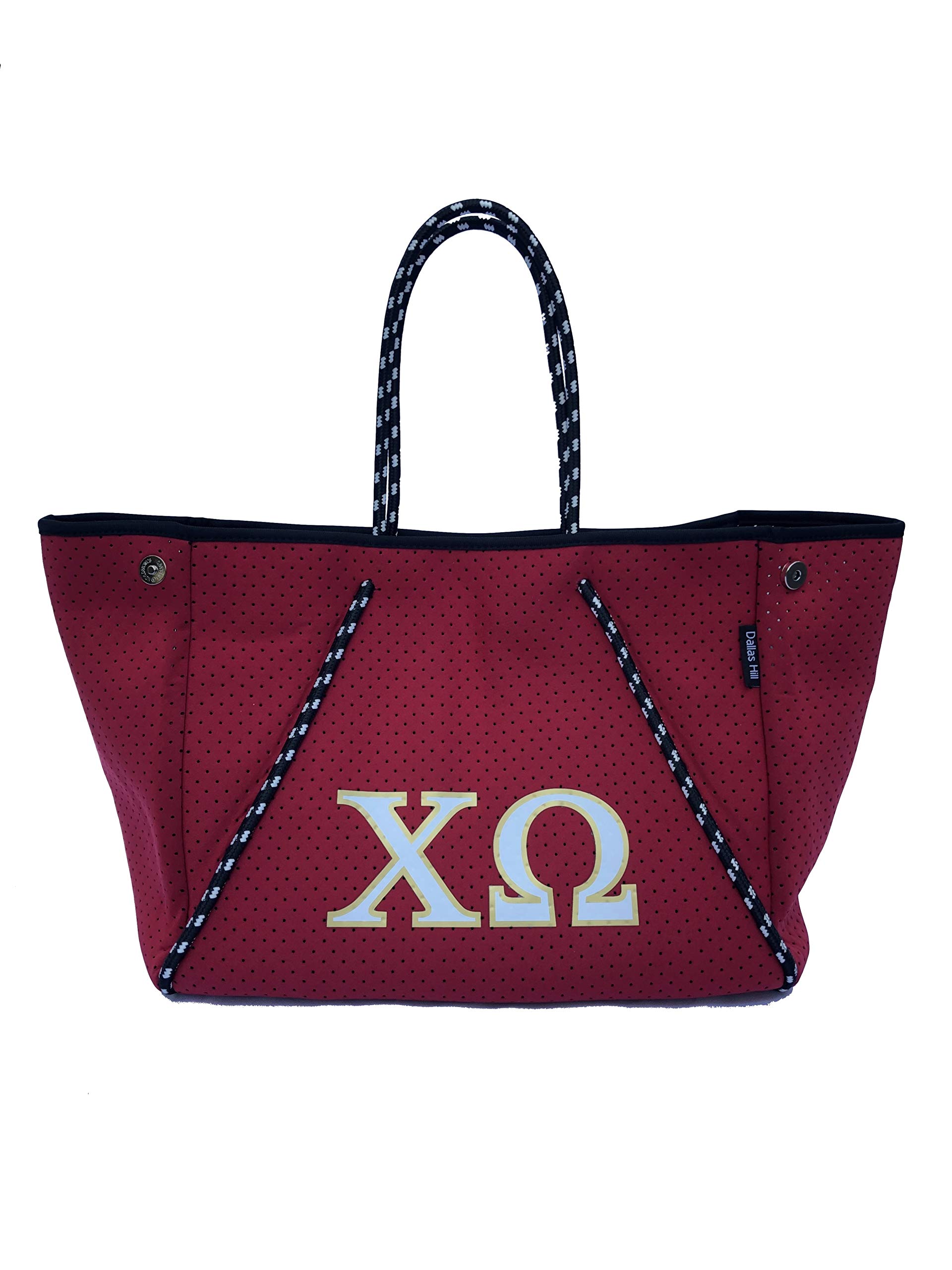 Dallas Hill Designs Sorority Tote Bag For Women Neoprene Shoulder