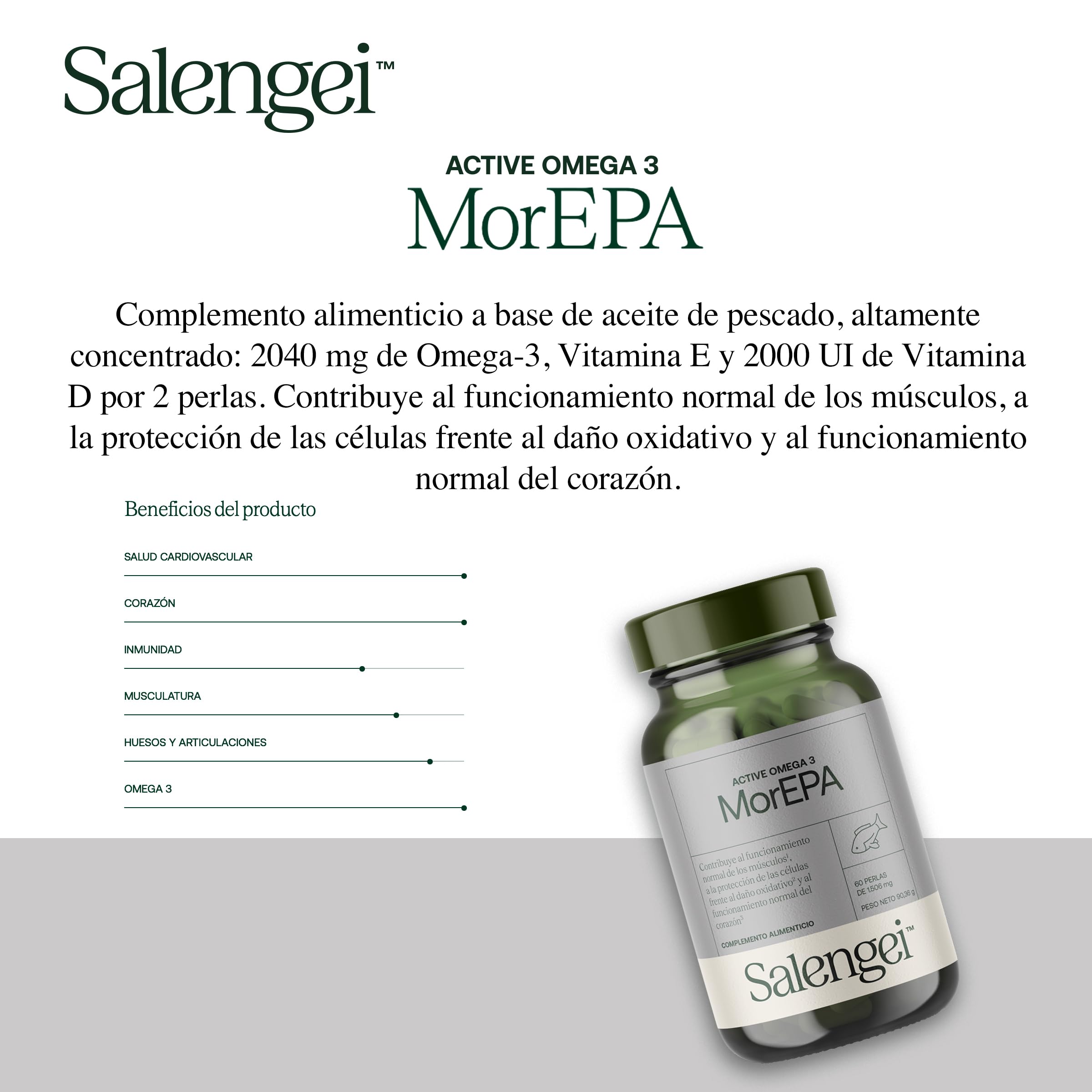ACTIVE MOREPA - A base de aceite de pescado | Funcionamiento normal de los músculos, a la protección de las células frente al daño oxidativo y al funcionamiento normal del corazón