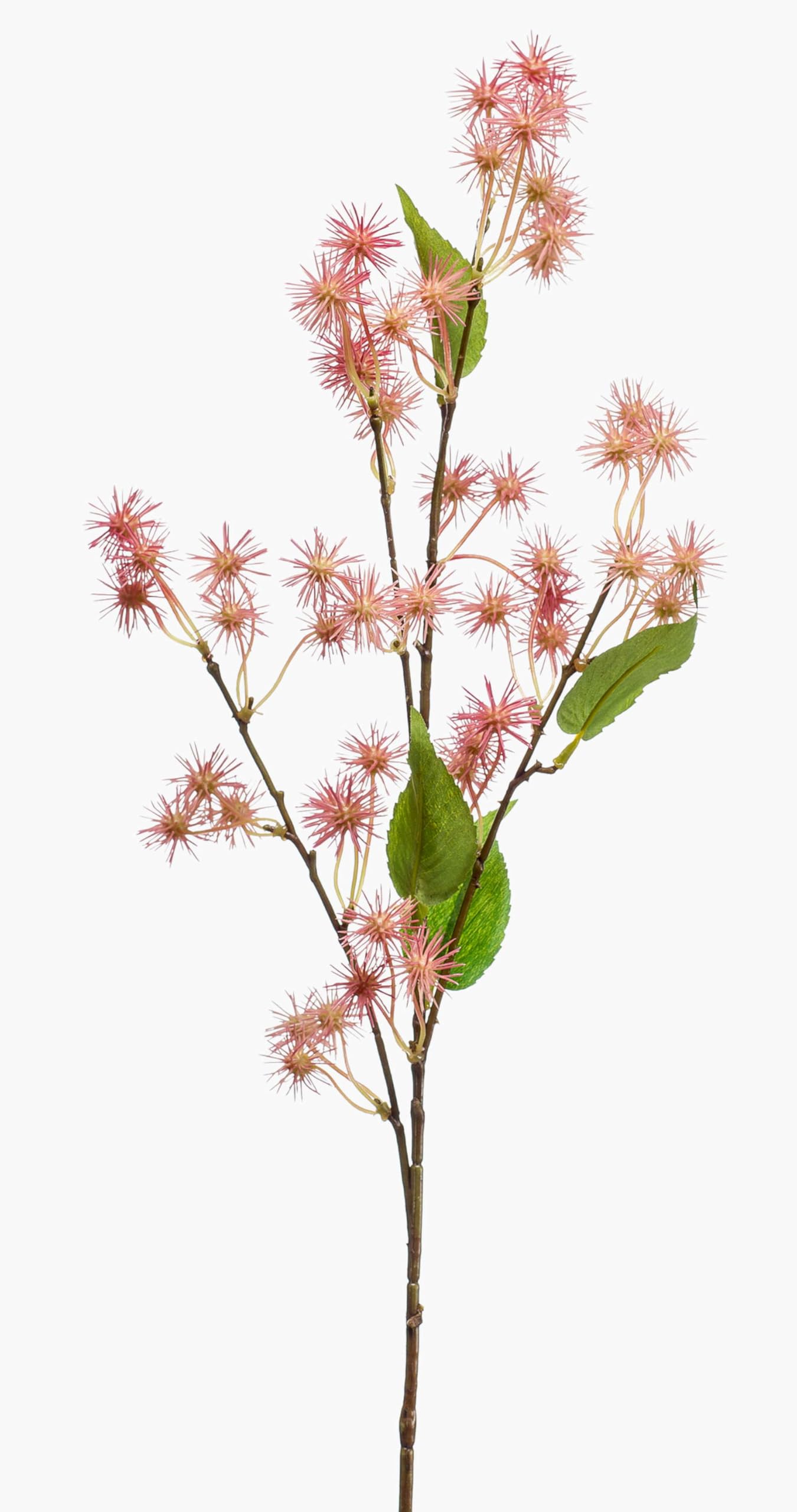 artplants.de Fake branch castor bean GROBAS with blossoms, pink, 80cm - Silk flower spray/Artificial flower branch