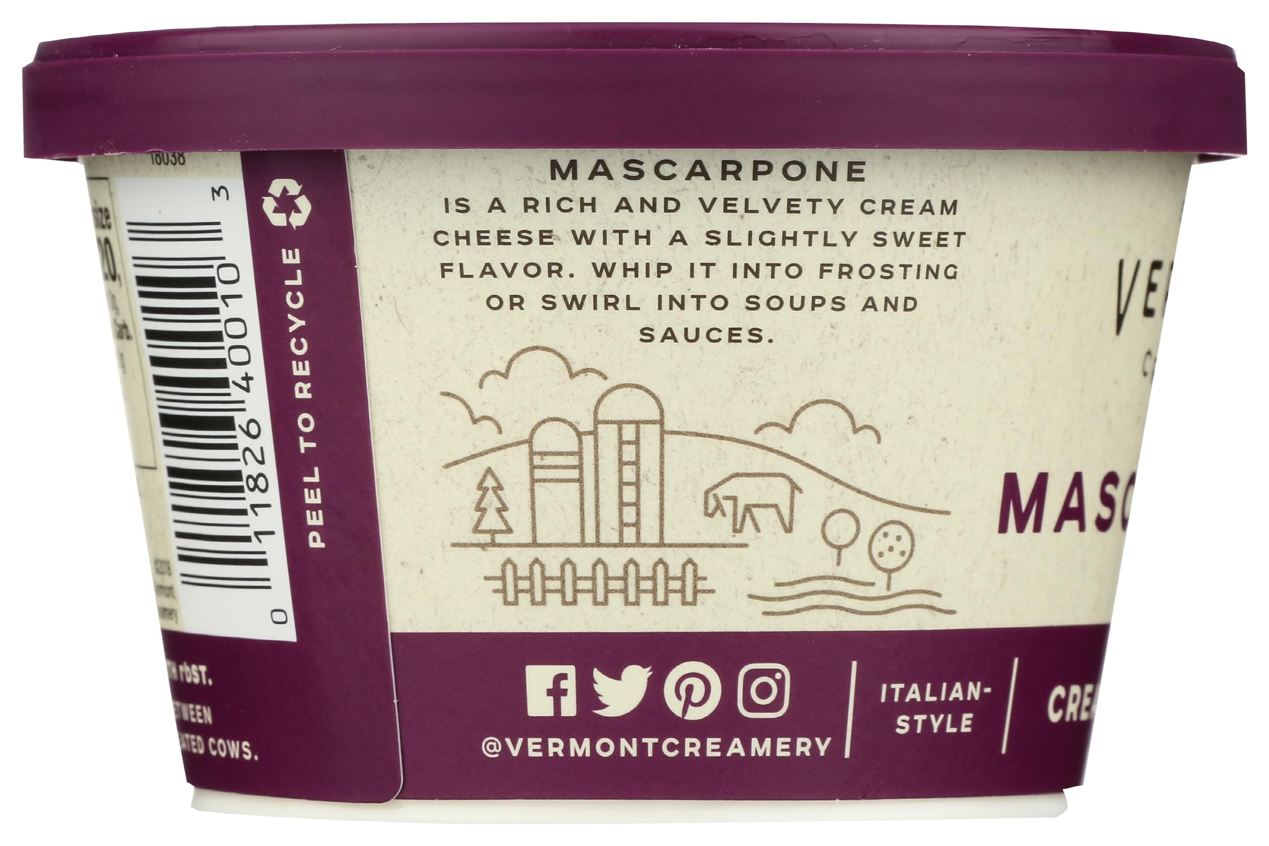 Vermont Creamery Mascarpone Italian Style Cream Cheese 8 oz — view 7