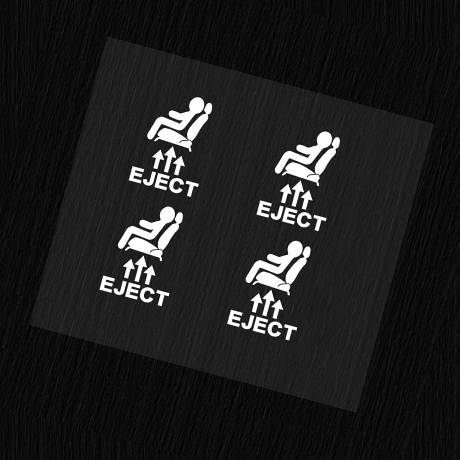 4PCS Auto Interior Button Stickers White Removable Decals Waterproof PVC Decorative Stickers Upgrades for Unused Multiple Vehicle Button Decals