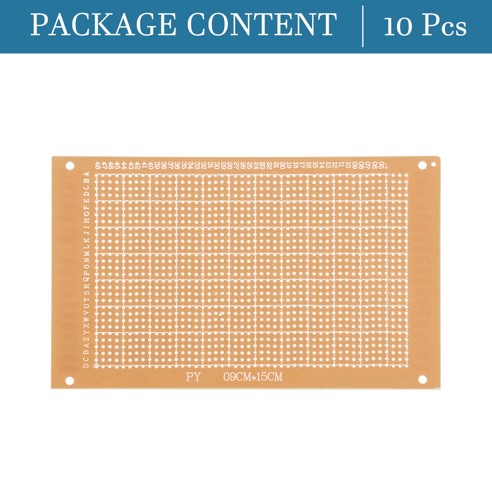 QUARKZMAN 9x15cm Universale Carta Stampato Circuito Scheda x 10pz Singolo Lato Prototipazione Schede per Elettronica Progetti