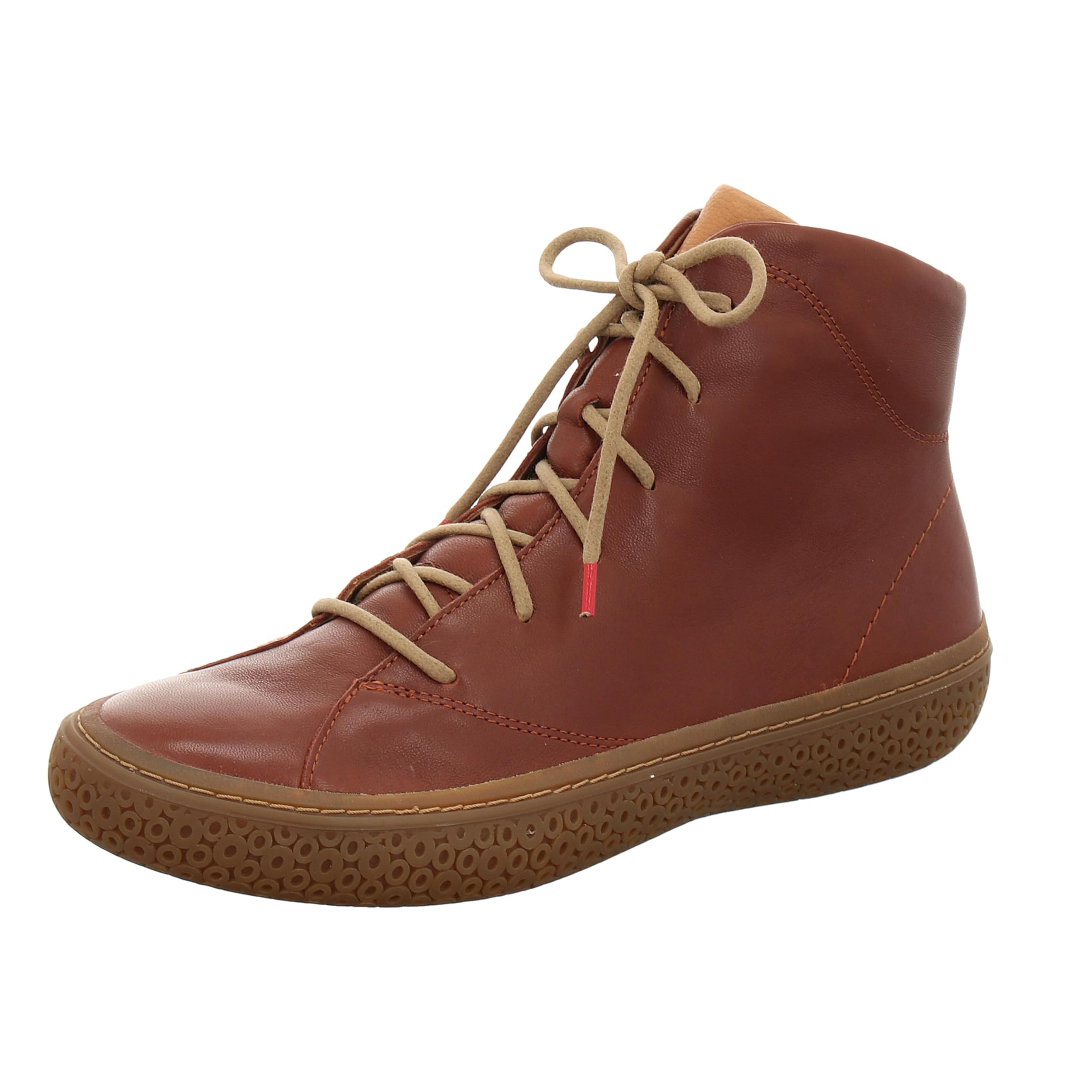 Think! Women's Tjub Chrome-Free Tanned Leather Lined Ankle Boots, 3000 chestnut combi, 38.5 EU