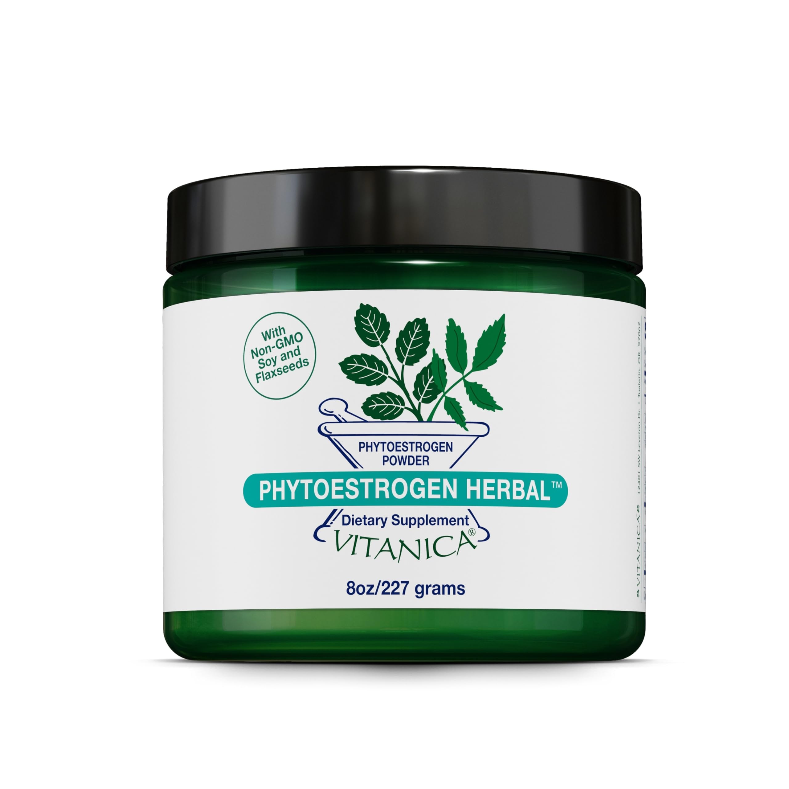 Vitanica Phytoestrogen Herbal Non-GMO PMS, Menopause Relief Supplement for Women, Hormone Balance, Night Sweats & Hot Flash Relief, Soy Isoflavones, Vegan, Powder 8 Oz (Phytoestrogen Herbal) — Amazon image 8