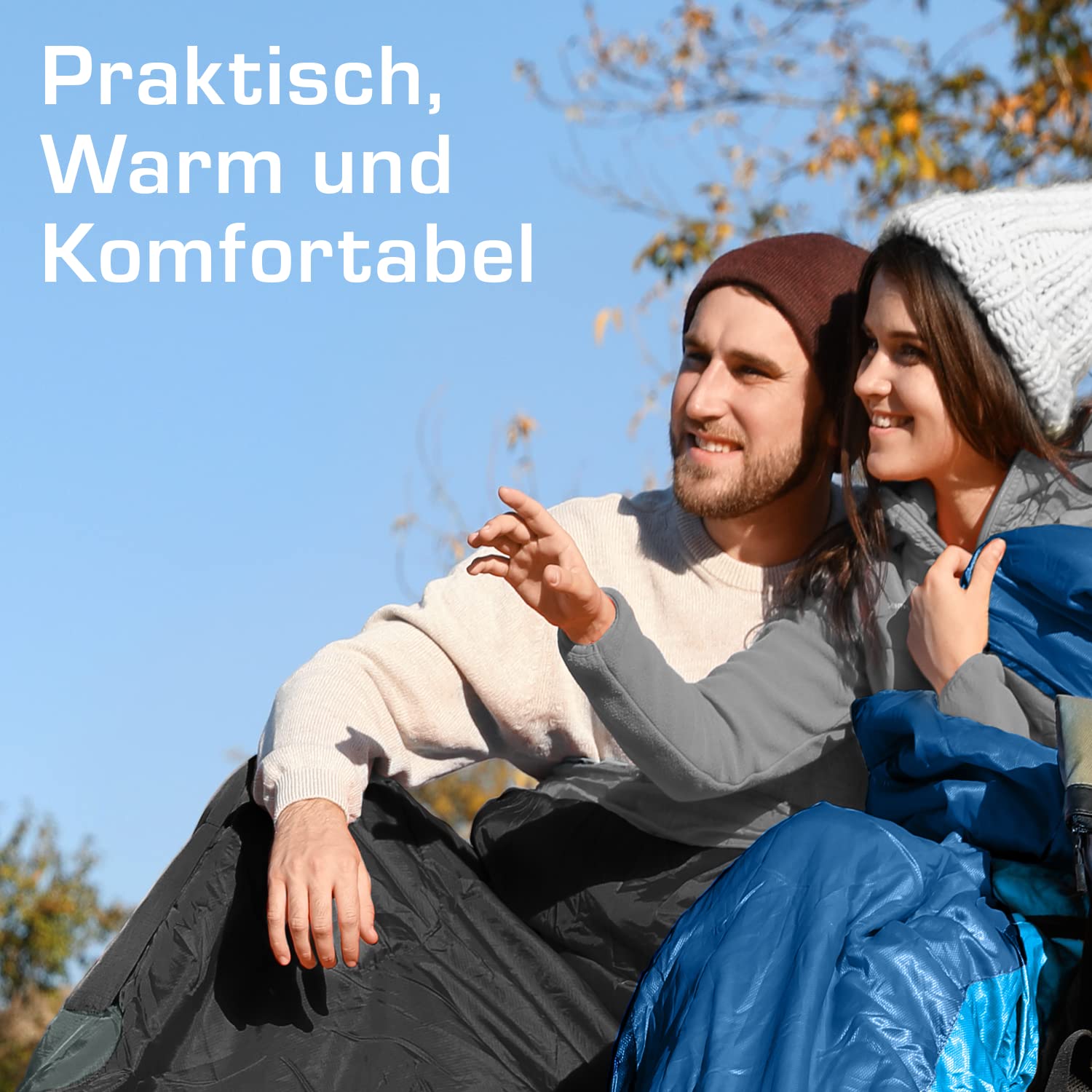 Active Era Premium Mumienschlafsack 250 GSM, Schlafsack Winter & Sommer, 0°C bis 15°C, Indoor und Outdoor Camping, Festivals, Sleeping Bag Wasserabweisend, Ultraleicht, Kleines Packmaß